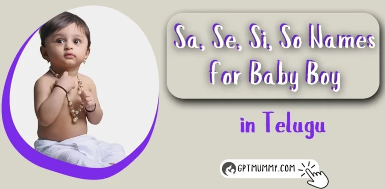 Trendy 2024 ᐅ Sa, Se, Si, So letter names for boy in Telugu