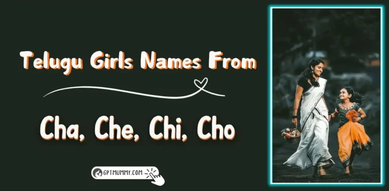 Cha, Che, Chi, Cho letter names for girl in Telugu