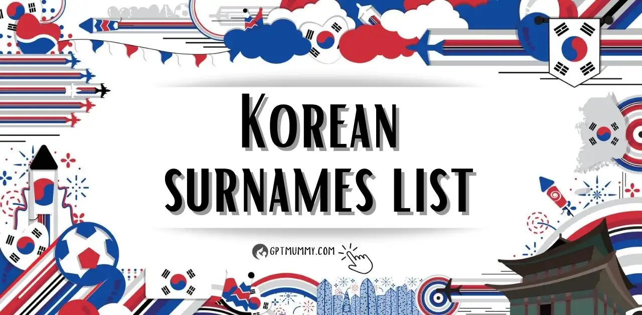 Korean surnames list