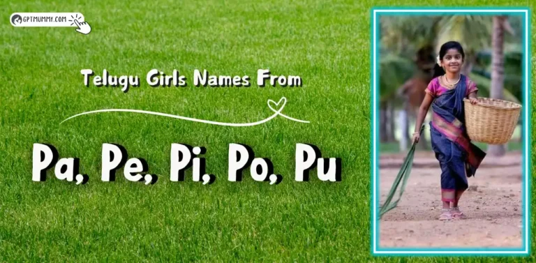 Pa, Pe, Pi, Po, Pu letter names for girl in Telugu