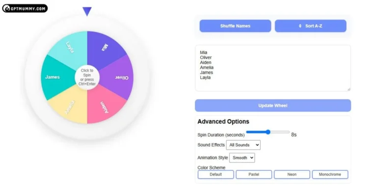 Random Name Picker Wheel